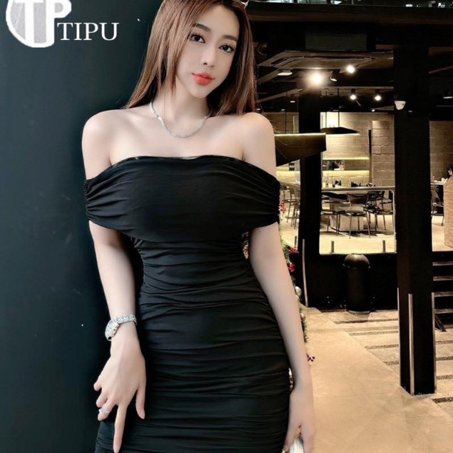 Váy Body Trễ Vai UMI Dài Tay Đi Du Lịch Dự Tiệc Cực Xinh CHARLA