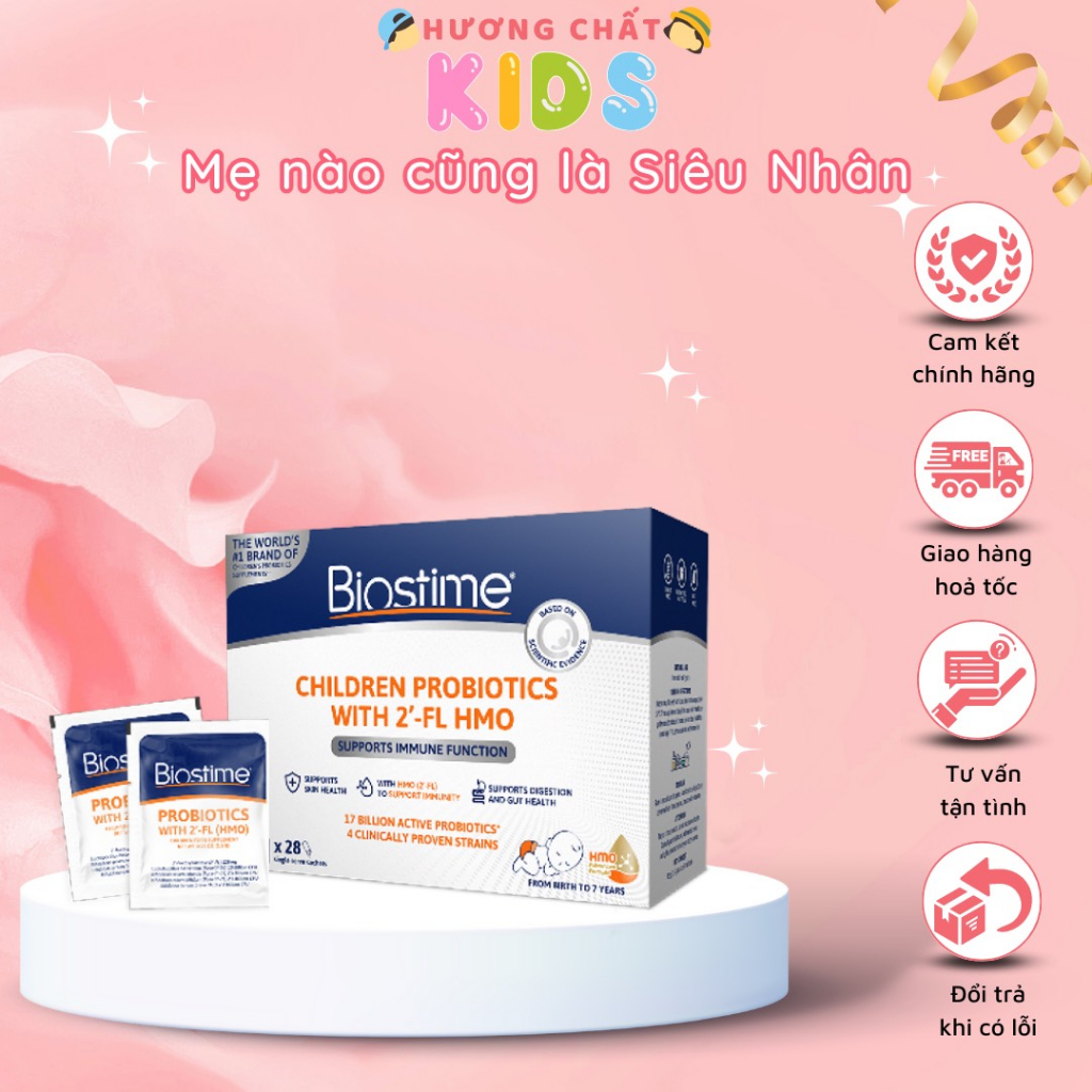 MEN VS BIOSTIME CHILDREN PROBIOTICS WITH 2 FL- HMO- GIÚP TRẺ TIÊU HOÁ TỐT