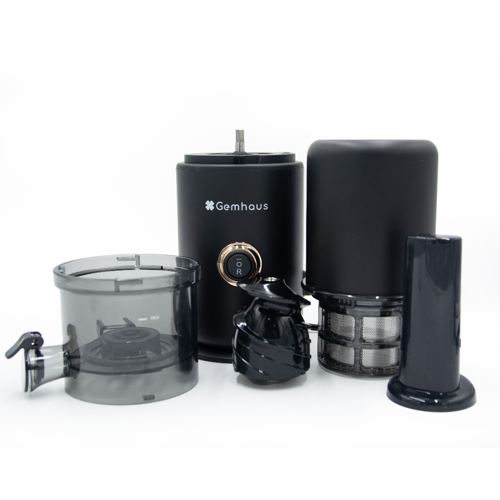 Máy ép chậm mini Gemhaus GH510 màu đen công suất 80w, máy ép trái cây cá nhân, gia đình 2-3 người