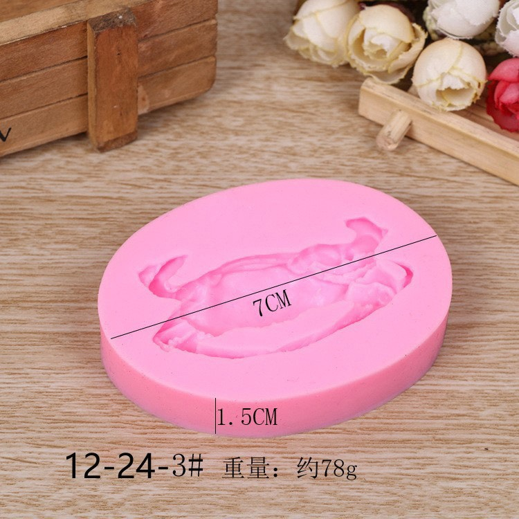 Khuôn silicon con cua đổ rau câu, socola