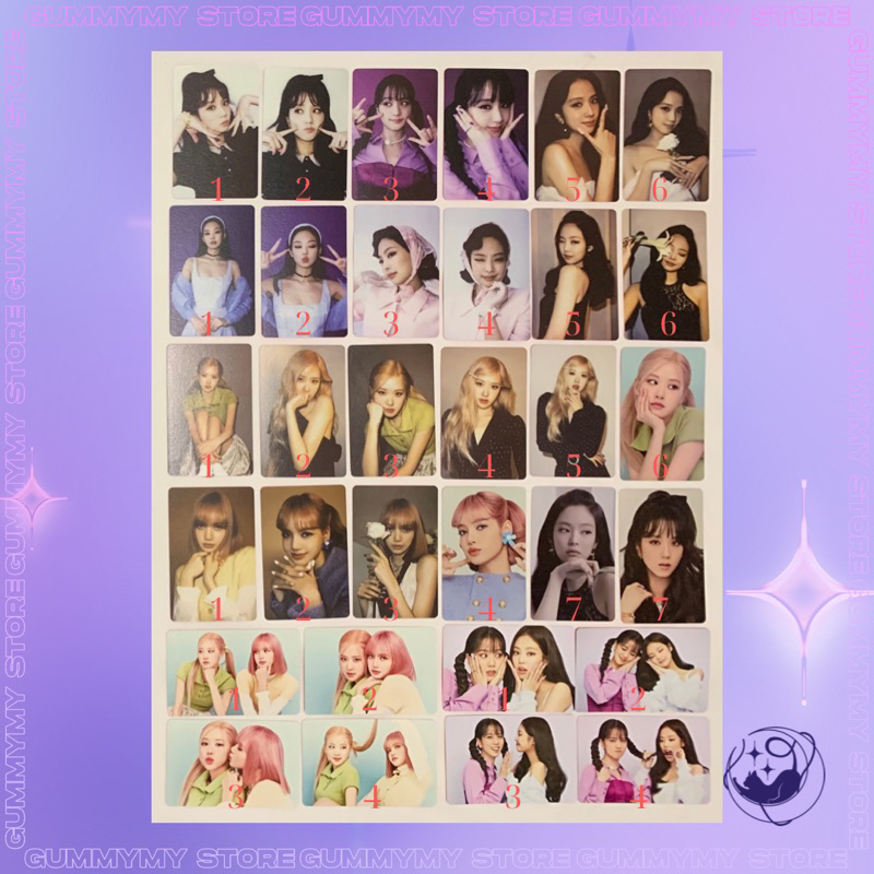 Thẻ ảnh bo góc chính hãng Blackpink trong bộ Welcoming Collection 2022