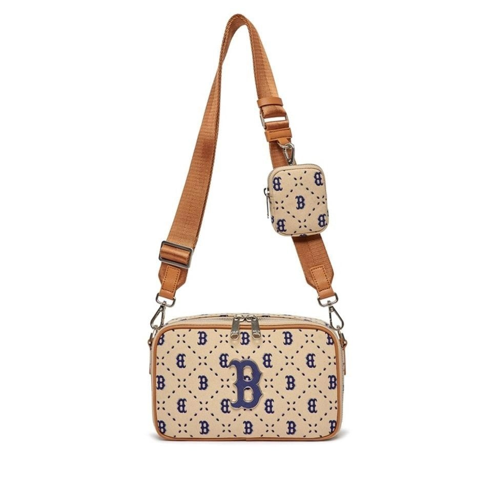 Túi Đeo Chéo MLB Diamond Monogram Jacquard Crossbody Bag - Kem - CODE :3ACRM013N-43SAL