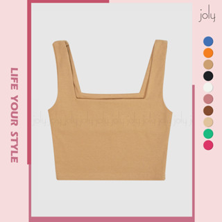 Áo Croptop Nữ Cổ Vuông Trơn Kiểu JOLY.2023 JL04 | BigBuy360 - bigbuy360.vn