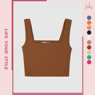 Áo Croptop Nữ Cổ Vuông Trơn Kiểu JOLY.2023 JL04 | BigBuy360 - bigbuy360.vn