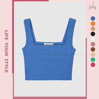 Áo Croptop Nữ Cổ Vuông Trơn Kiểu JOLY.2023 JL04 | BigBuy360 - bigbuy360.vn