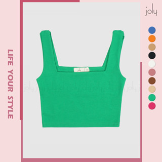 Áo Croptop Nữ Cổ Vuông Trơn Kiểu JOLY.2023 JL04 | BigBuy360 - bigbuy360.vn