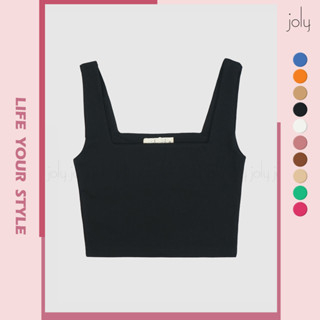 Áo Croptop Nữ Cổ Vuông Trơn Kiểu JOLY.2023 JL04 | BigBuy360 - bigbuy360.vn