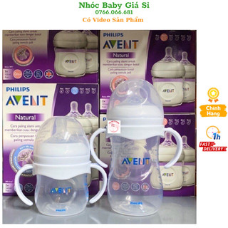 Tay cầm bình sữa avent natural cổ rộng tập cho bé tự cầm bình ti