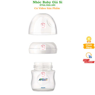 Nắp và cổ bình sữa Avent Natural cổ rộng