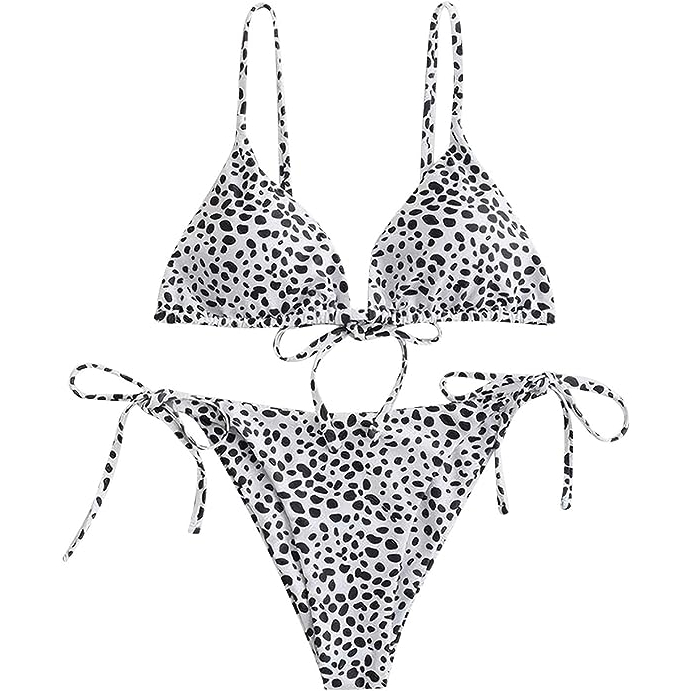 Bikini đi biển tam giác 2 mảnh hoạ tiết beo