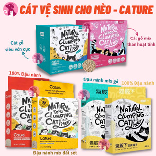 [SALE TO] COMBO SIÊU RẺ - Cát vệ sinh cho mèo - Cature (Cát đậu nành, đậu mix gỗ, cát gỗ)