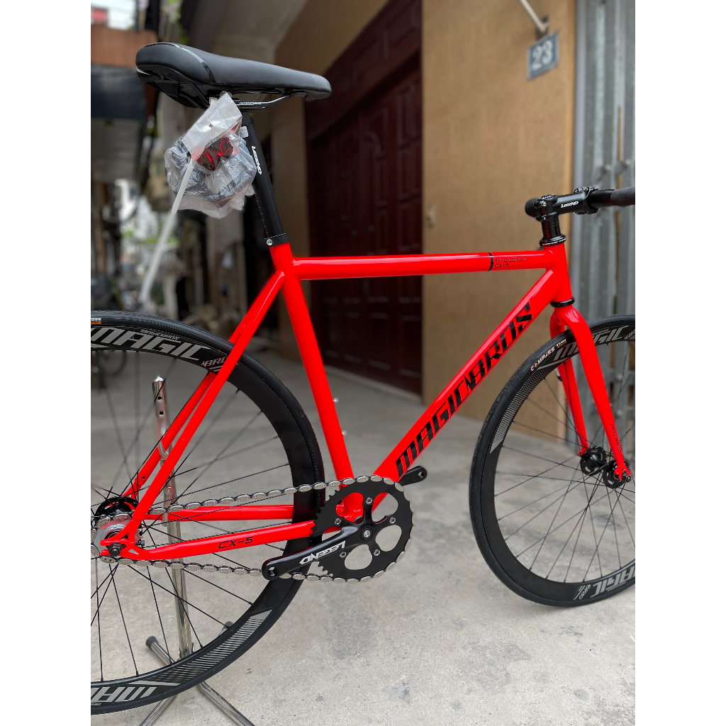 Xe Fixed Gear Magicbros CX-5 màu đỏ khung thép siêu bền đẹp