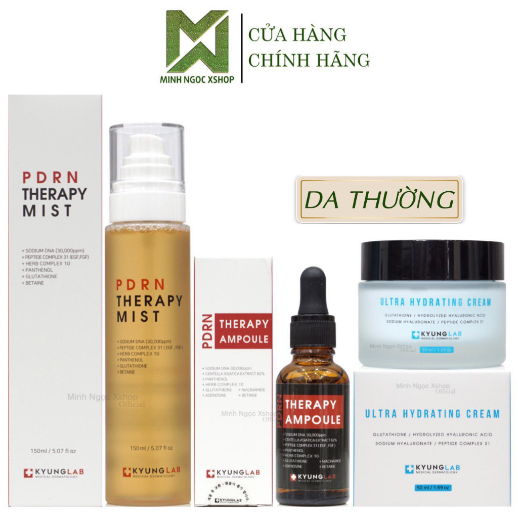 Combo xịt khoáng, serum, kem dưỡng KyungLab phục hồi, chống lão hóa cho da thường 30/150ml