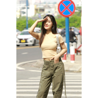 Áo Cổ Lọ Tay Ngắn JOLY Tôn Dáng JL01