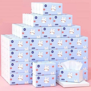 Combo 5 gói giấy ăn, khăn giấy khô hình thỏ trắng mềm mịn