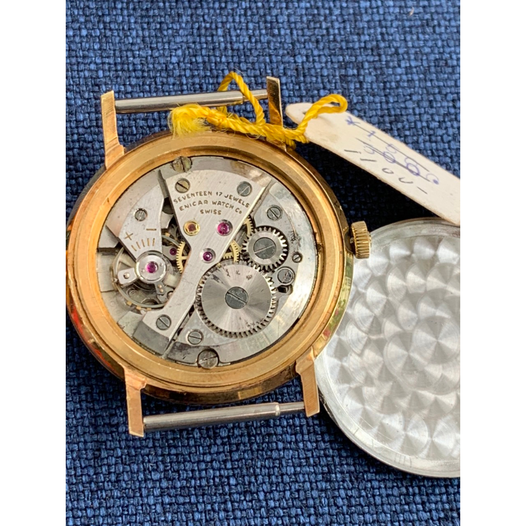 Đồng hồ nam Enicar cơ cót, 17 jewels của Thụy