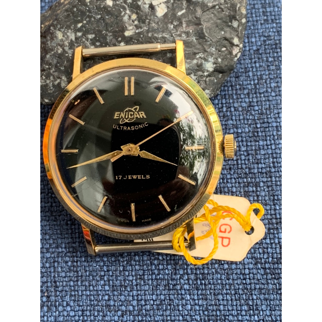 Đồng hồ nam Enicar cơ cót, 17 jewels của Thụy