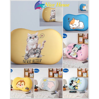 Gối cao su non bụng mèo dễ thương, gối cao su non vỏ ngoài vải cotton thun mền mịn- Nice House