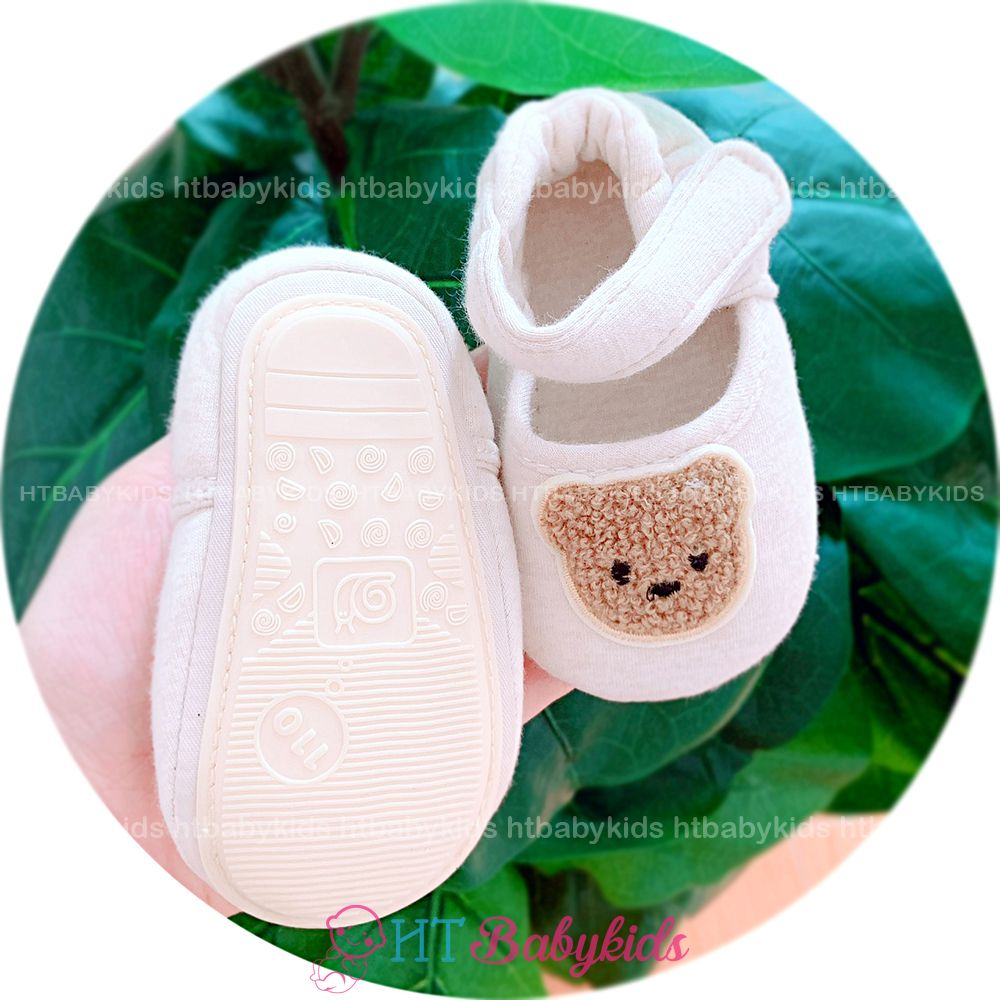 Set Quần Yếm Đùi Chất Thun Gân, Áo Gấu, Nón, Tất Đáng Yêu Cho Bé