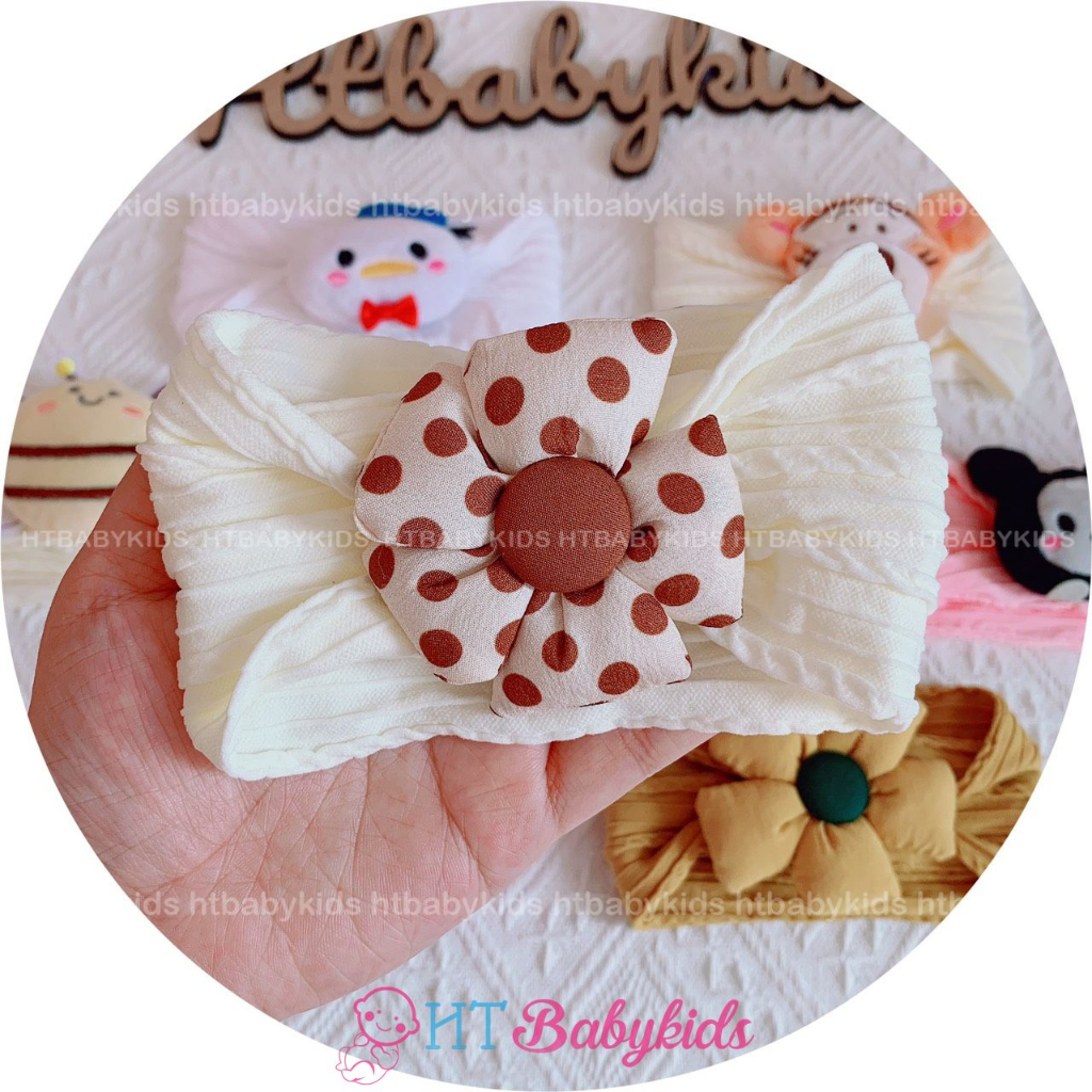 TỔNG HỢP CÁC MẪU BĂNG ĐÔ BẢN TO Hình Thú Dễ Thương, Turban Vải Thun Gân Cho Bé