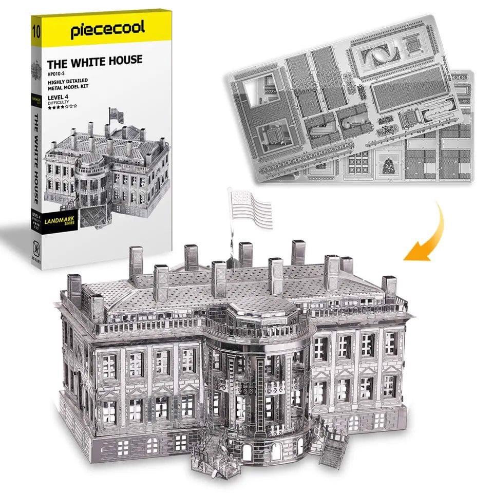 Mô Hình Kim Loại Lắp Ráp 3D Piececool Nhà Trắng White House [chưa ráp]