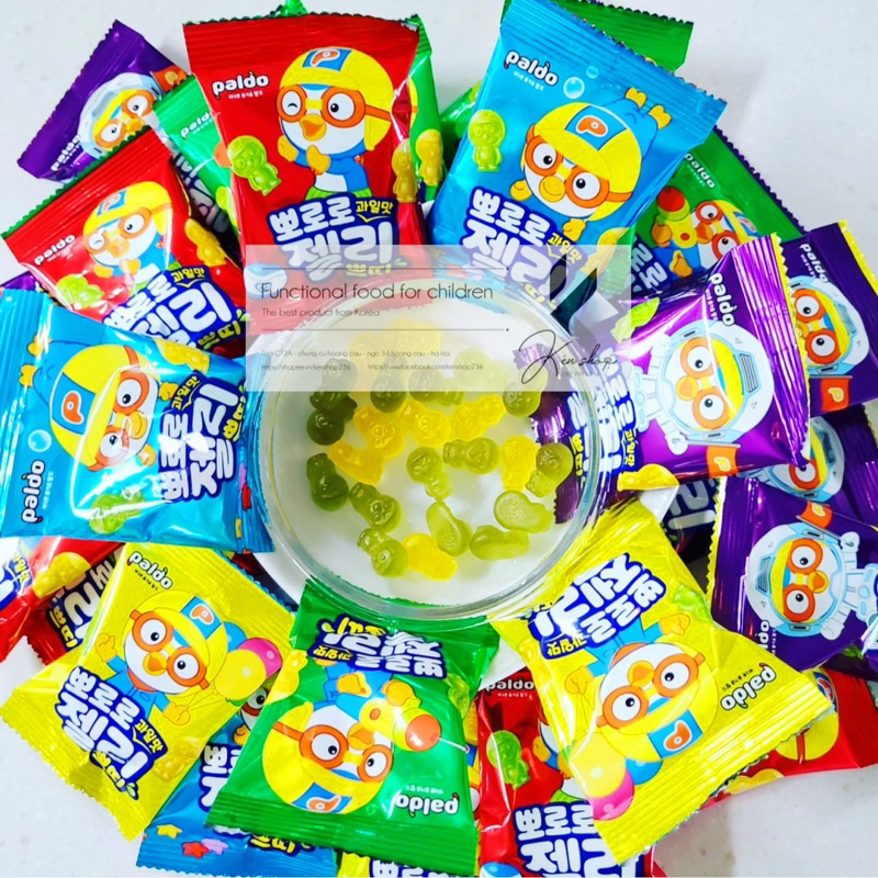 Kẹo dẻo trái cây PORORO cho bé  1 gói 18gr