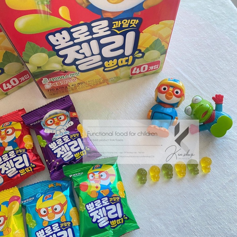 Kẹo dẻo trái cây PORORO cho bé  1 gói 18gr