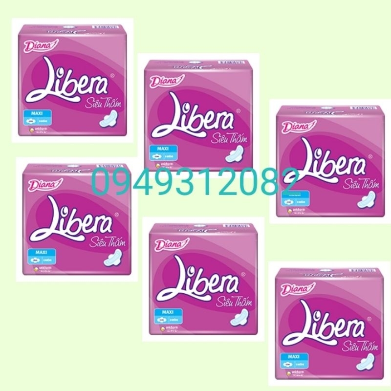 Combo 6 gói Băng vệ sinh Libera Dày/mỏng