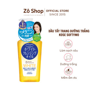 Dầu Tẩy Trang Kose Softymo Cleansing Oil dưỡng trắng 230ml - White