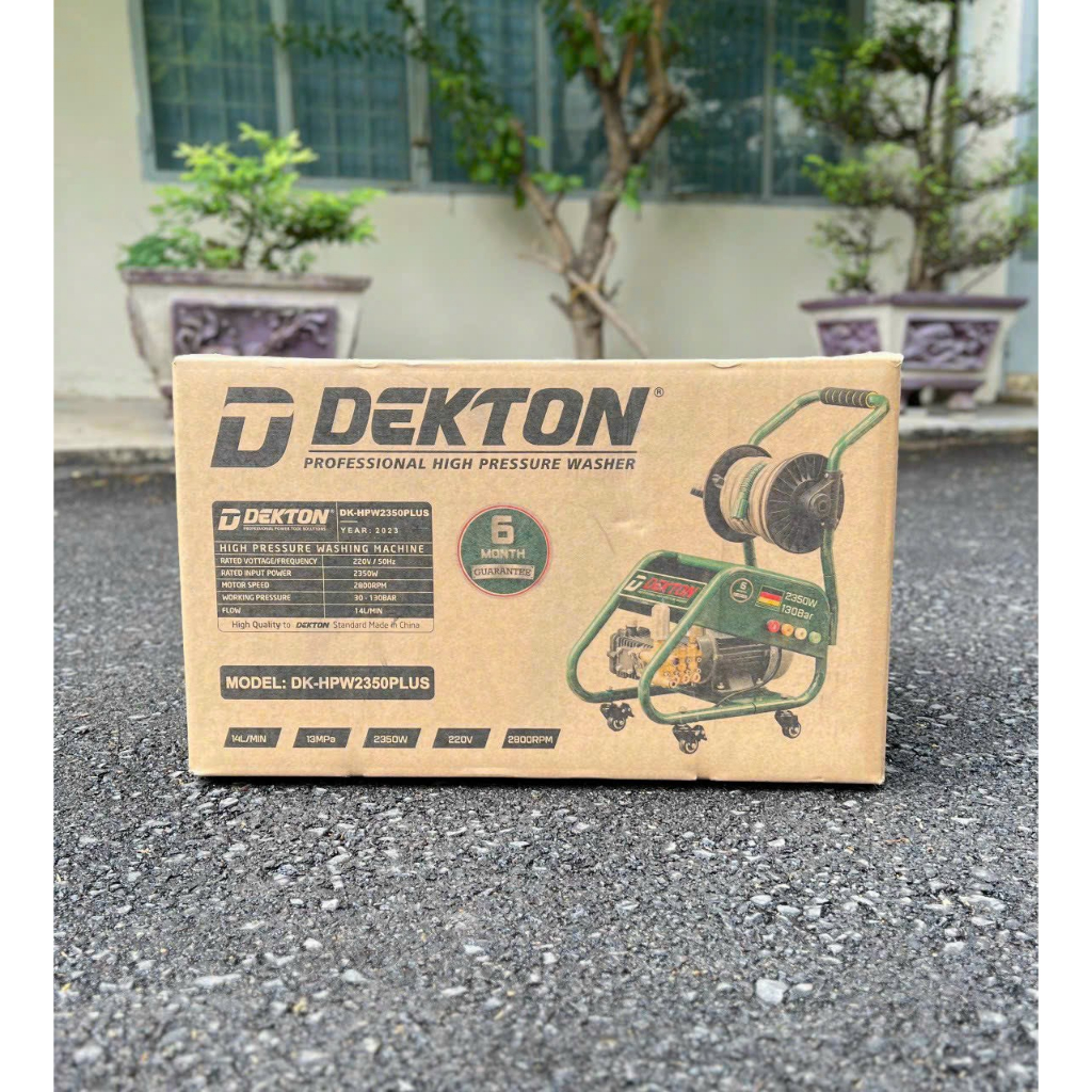 Máy rửa xe chỉnh áp DekTon DK-HPW2350 PLUS- 2350W. Dòng cao áp, phiên bản mới ra mắt