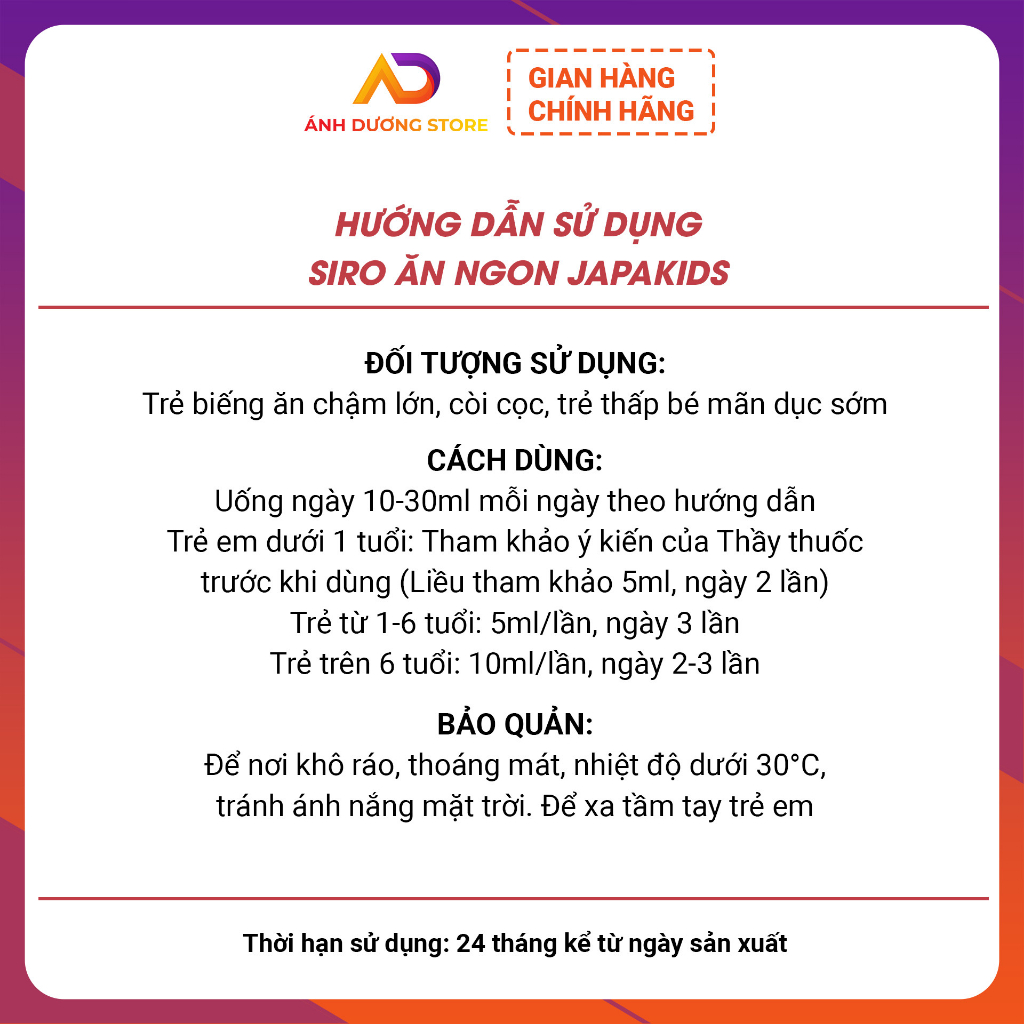Siro ăn ngon cho bé Siro ăn ngon tăng cân cho bé Japa Kids Uy Tín Làm Đầu