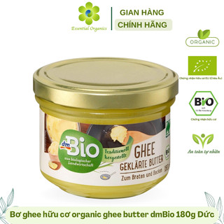 Bơ ghee hữu cơ organic ghee butter DM Bio Đức 180g date 2025