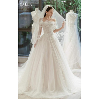 Váy cưới, váy lễ đường tùng bồng hàng thiết kế phối hoa cao cấp, váy cưới ''Quốc Dân''
