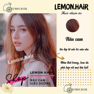 Thuốc nhuộm tóc màu nâu cam+ tặng kèm trợ dưỡng - lemon.hair