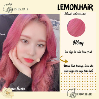 thuốc nhuộm tóc hồng + tặng kèm trợ dưỡng - lemon.hair