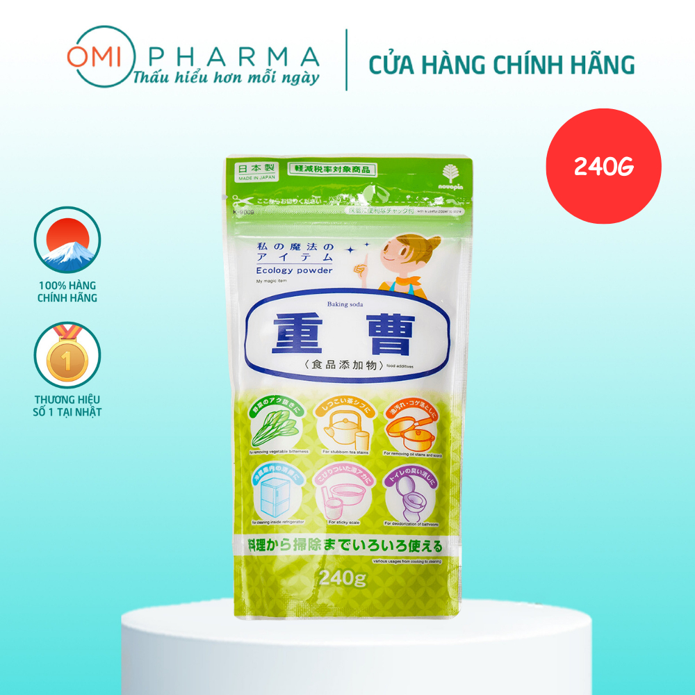 Phụ Gia Thực Phẩm Bột Baking Soda Kiyou Jochugiku Yuwa Nhật Bản (Gói 240g)