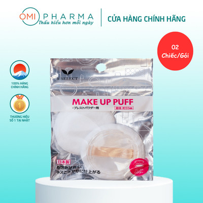 Bông Tán Phấn Phủ Pro Use 55 mm S Select Nhật Bản (2 Chiếc/Gói)