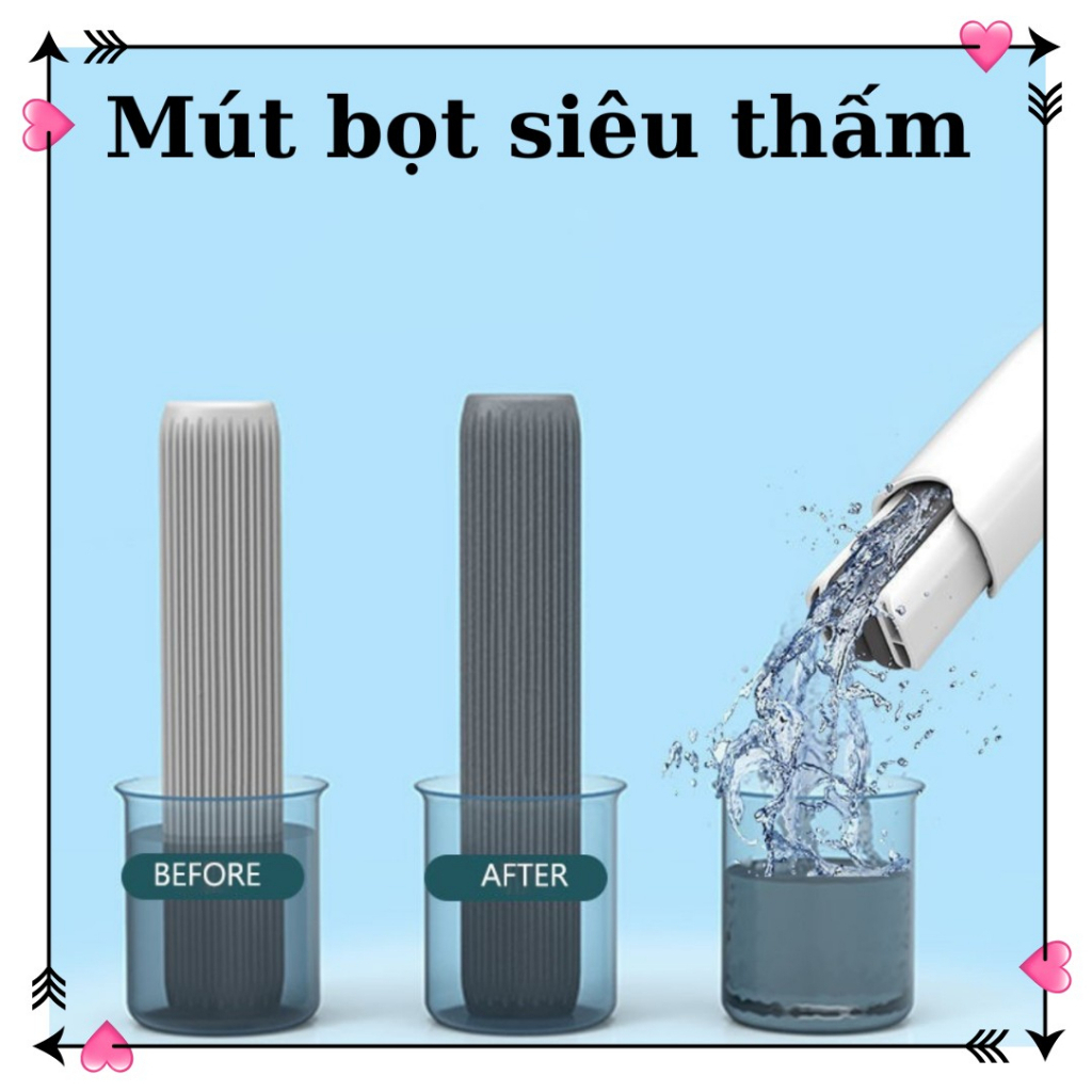 Cây Lau Đa Năng JIASHI, Cây Lau Bếp, Chổi Lau Mini Lau Phòng Tắm, Lau Kính, Xe Hơi Bóp Tay Tiện Dụng CLB02