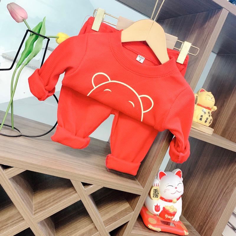 Bộ len tăm hình Gấu BEAR cho bé cực xinh