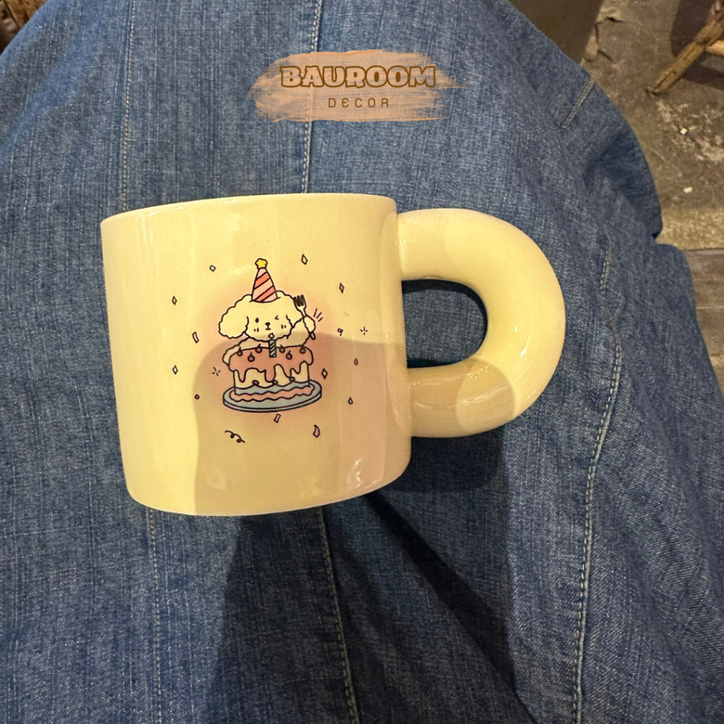 Ly sứ, đĩa sứ dễ thương decor họa tiêt Happy Birthday to You