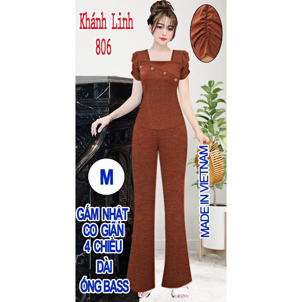 ĐỒ BỘ NỮ CÓ 4 NÚT GỖ XINH