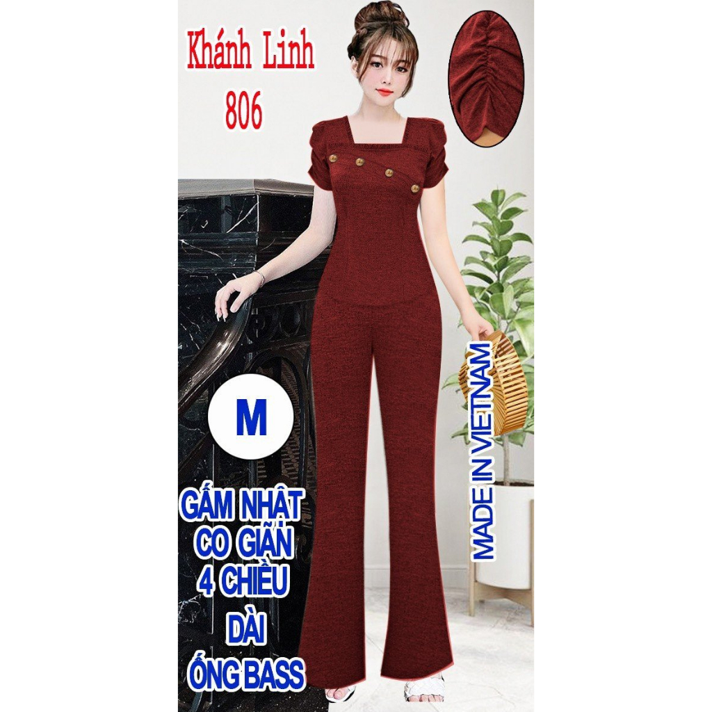 ĐỒ BỘ NỮ CÓ 4 NÚT GỖ XINH