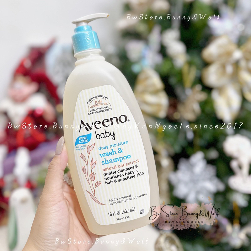 Sữa Tắm Gội 2in1 Aveeno Baby Wash & Shampoo Yến Mạch Dịu Nhẹ 354ml / 532ml / 976ml cho bé [ BW Store ]