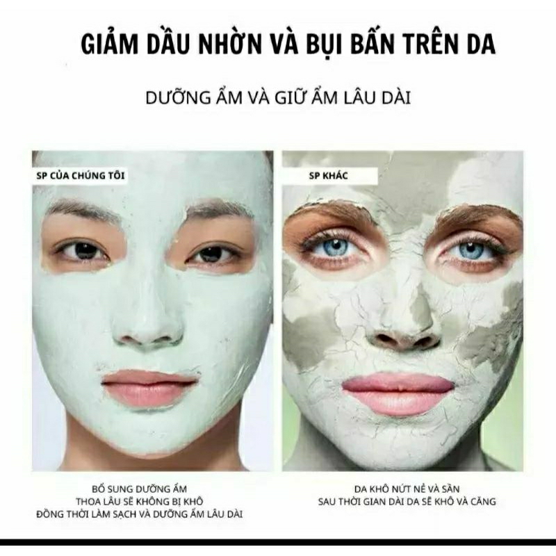 Mặt nạ bùn trà xanh giảm mụn 100g