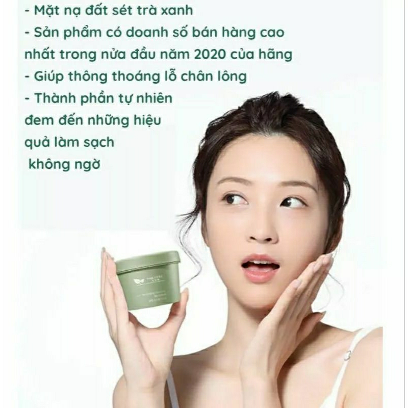 Mặt nạ bùn trà xanh giảm mụn 100g