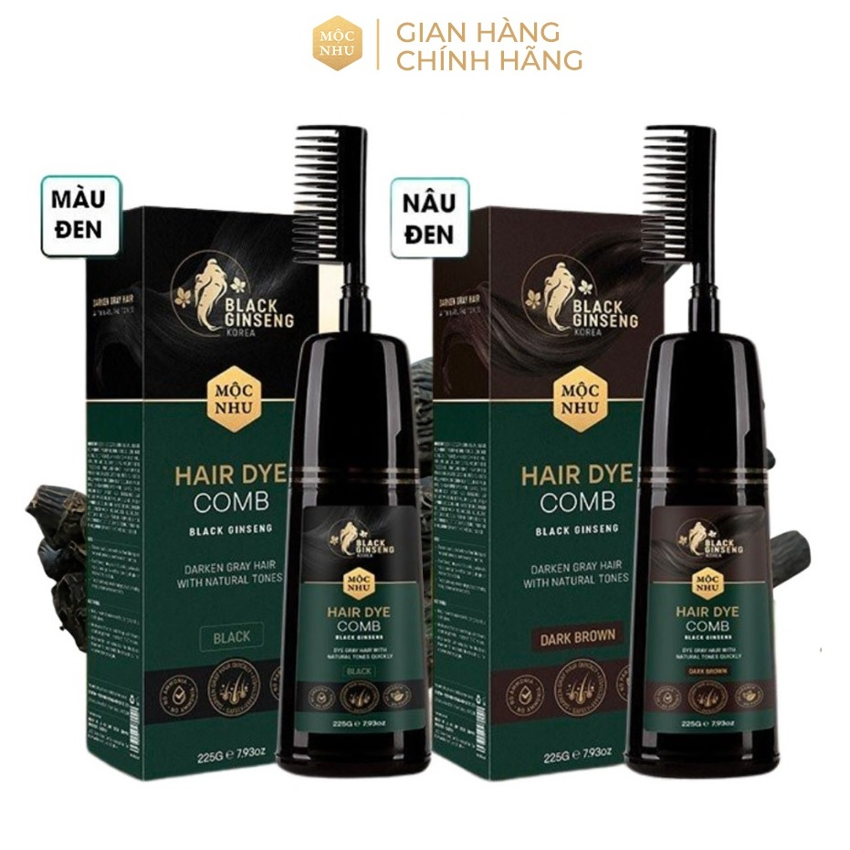 (Chính Hãng - Mẫu Mới) Dầu Gội Hắc Sâm Mộc Nhu Phủ Đen Mái Tóc Bạc 225g - Hair Dei Comb Black Ginseng Shampoo