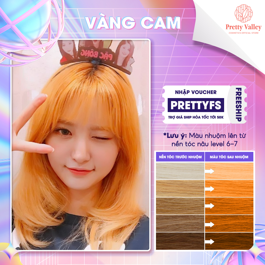 Thuốc Nhuộm Tóc Màu Vàng Cam MOLOKAI, Thuốc Nhuộm Tóc Siêu Dưỡng - Pretty Valley Store