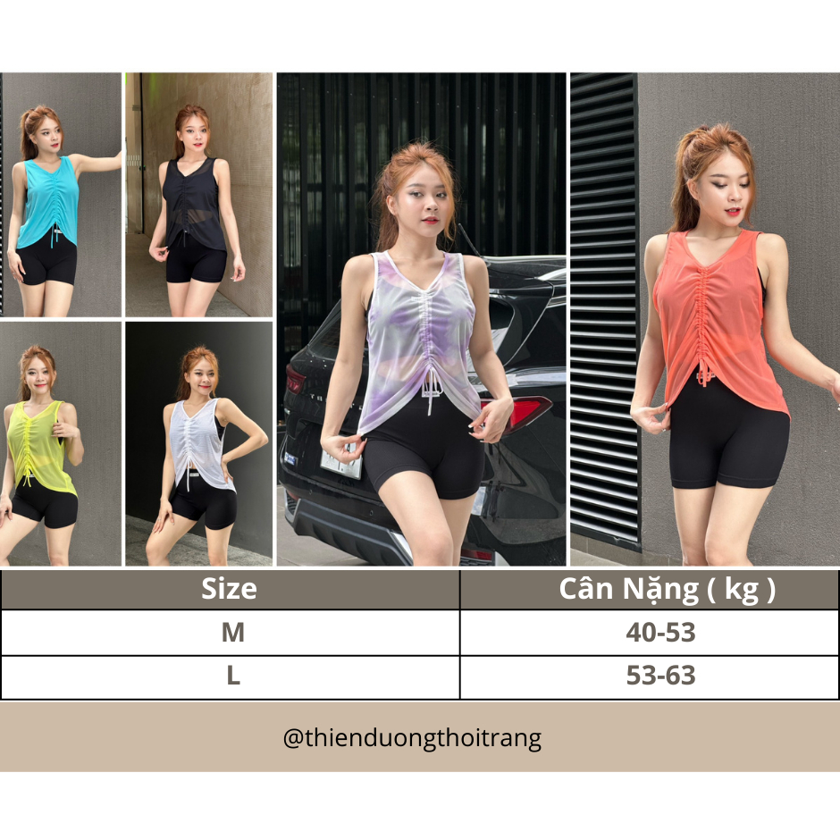 Áo TankTop  Dây Rút Phía Trước