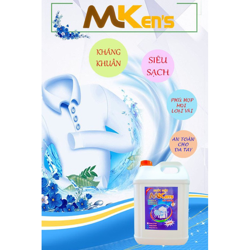 Nước giặt xả 2in1 MKen ( can 10l )