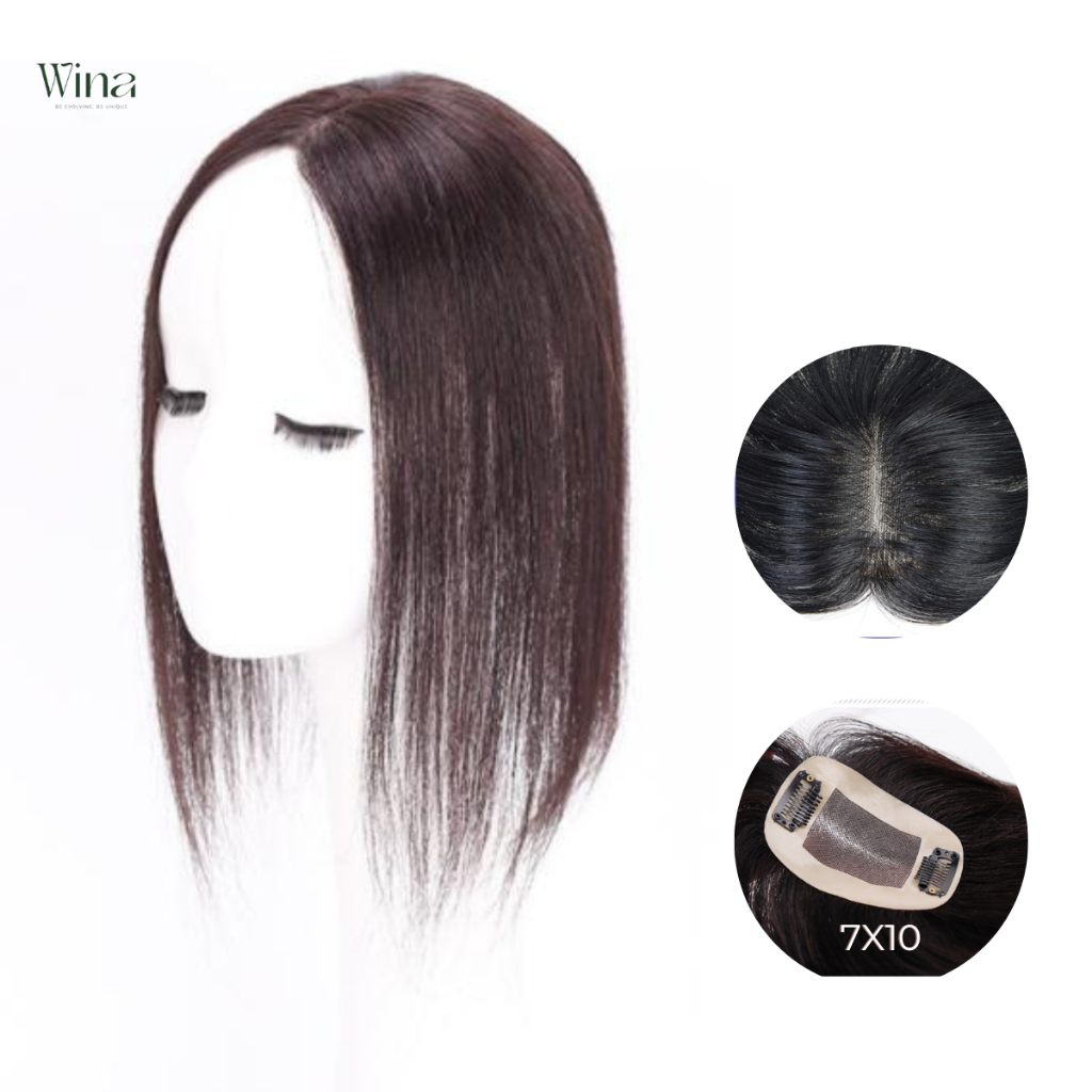 Mái Hói Phủ Đỉnh Hai Mái Siêu Da 3D 7x10 Bằng Tóc Thật MH-915 | WinaWigs